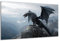 DARO Design - Wand-Bild auf 6mm HDF 40x30 cm Drache auf Fels - Wand-Deko Bilder Geschenk
