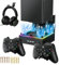 Allnice Wall Mount Cooling Stand for Xbox Series X Accessories, Xbox Series X Wall Mount Vertical Cooling Fan with RGB Light, 3 USB Ports, Adjustable Fans Speed, Controlle and Headset Holder