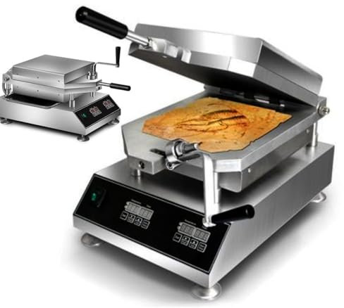 CHHMAELOVE Machine à gâteau/crêpière fossile de Fruits de mer – Contrôle précis de la température, Plaque en Aluminium épaissie, rainure de Fuite d'huile, Chauffage des Deux côtés, Panneau 30x38cm