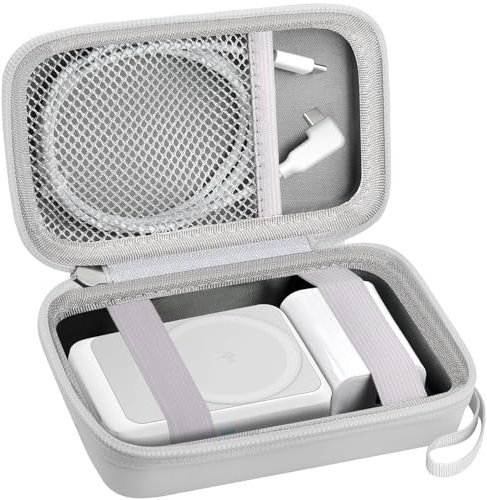 Tasche für Anker MagGo 3-in-1 für Orshinal für ER-ESTAVEL Ladestation, MagSafe kabellose Powerbank-Ständer, zusammenklappbare magnetische Aufbewahrungstasche für Adapter, nur Box (Weiß) ​