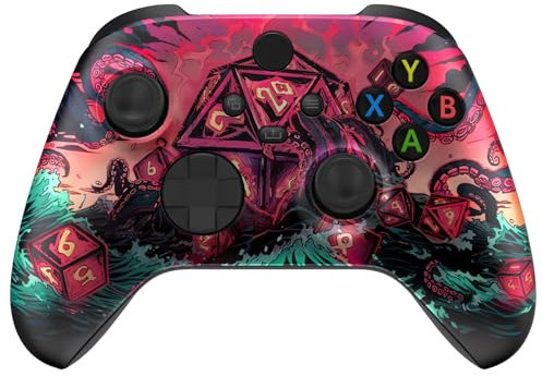 eXtremeRate Front Gehäuse Case für Xbox Series X/S Controller, Ersatz Vordere Hülle faceplate Skin Shell Cover Zubehör für Xbox Core Controller Model 1914(Schatz der Tiefsee)-KEIN Gamepad