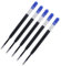 Westcott Gelstift Minen Blau 5 Stück | G2 Gelschreiberminen M 0,7 mm im 5er Nachfüllpack | kompatibel mit ISO Standard G2 | schnelltrocknende blaue Tinte | E-733496 00