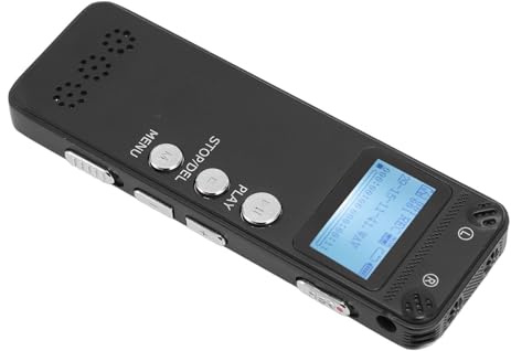 Digitaler Diktiergerät, Diktiergerät mit Rauschunterdrückung, MP3-Player, Professionelle mit Einer Taste, Lange Kontinuierliche Aufnahmezeit für Besprechungen (8GB)