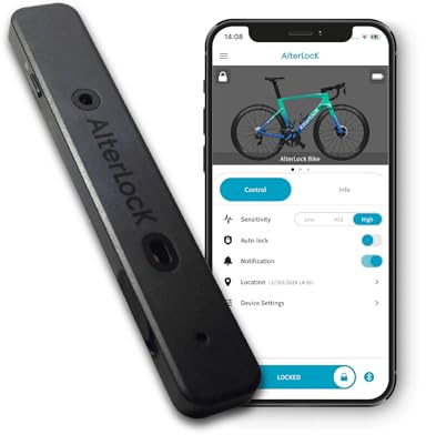 AlterLock Gen3 Anti-Theft Alarm GPS/Wi-Fi Tracking Device Bluetooth/LTE-M Communication | App-Connected Bicycle Motorcycle Vehicle|Compact and Lightweight Long Run Time Waterproof Dustproof IP66