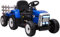 HOMCOM Elektrischer Traktor mit Anhänger, Kinder Aufsitztraktor mit Fernbedienung, Kinder Elektroauto mit MP3 Funktion, Kinderfahrzeug mit Scheinwerfer, 3-6KM/H, für 3-6 Jahre, Blau