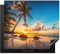 KitchenYeah© Copertura Tappetino Piano Induzione 60x52 cm Cucina Coprifornelli Protezione per Piano Induzione Mare - Spiaggia - Tramonto