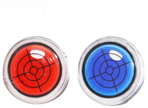 CHENRI 2 Stück Golf Trainer-Golf Ball Marker Round Cap Clip Mark with Level Function, Golftrainer Golfmarker mit Magnetischem Golf Hut Clip, Golfballmarker Wasserwaage Golf Ballmarker für Golfer (A)