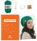 myboshi Strickset Mütze Elgin, Strickset für Anfänger, inkl. No.1 Wolle, Nadel und Anleitung, Label, Strickpaket, 30% Merinowolle Grün mit Rundstricknadel
