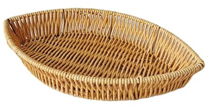 Practical Imitation Rattans Snacks Tray Convenient Fruit Storage Plate Elegant Leaf Shaped Bread Vegetable Container