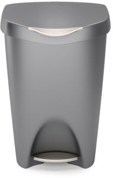 Umbra 1021550-1188 Poubelle en Plastique avec Couvercle et pédale Gris/Nickel 50 l