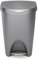 Umbra Brim Mülleimer 50L mit Deckel und Pedal, Kunststoff (PP), Grau/Nickel