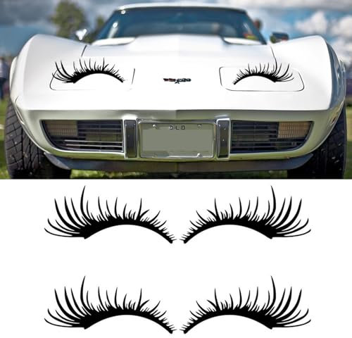 Wimpern Auto Scheinwerfer,Auto Wimpern Aufkleber,Auto Aufkleber Groß,Auto Wimpern Aufkleber Abnehmbarer Wimpern-Autoaufkleber,Modifizierter Autoaufkleber, Dekorativer Körperaufkleber, Auto-Styling
