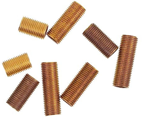 MUCKLILY 8stücke Teiliges Messing Gewinderohr Für Lampenfassung Hohl Lampenverbinder Aus Hochwertigem Messing Praktisches Zubehör Für Lampenreparatur Und Beleuchtungsbau