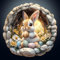 Wooden Puzzles for Adults, 295pcs Visual 3D Cave Easter Bunny Wooden Jigsaw Puzzles for Adults, Unique Animal Shape Puzzle with Wooden Box, 34x34cm Wooden Puzzle for Family Game Birthday Gifts