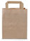 Commerline 50 Stück Braun Papiertüten mit Henkel, 32+12x40 cm, Geschenktüten für Verpackungen und Geburtstag, Papiertaschen Groß für Einkaufen, Tüten aus Kraftpapier