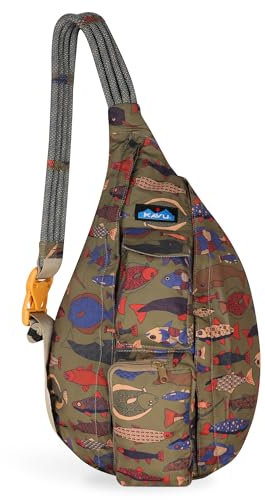 KAVU Unisex-Erwachsene Slingback Sling Bag, Fisch-Tessellate, One Size