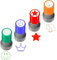 4 Stück Stempel Lehrer lehrerstempel Stempel Kinder Kinderstempel Set Kinder, Lob Ermutigung Bunte Cartoon Lob Siegel Ermutigung