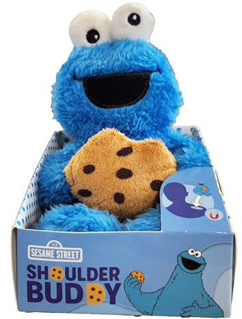 Shoulder Buddy Krümelmonster w/Cookie, 15 cm, Blau