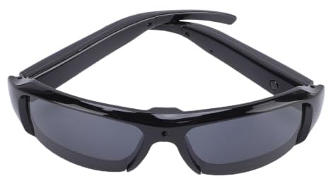 Tonysa Smart-Kamera-Brille, 1080P-Kamera-Sonnenbrille, Anti-Shake-Weitwinkelobjektiv, Sport-Action-Kamera-Brille, Outdoor-Sport-HD-Videoaufnahme, für Radfahren aus der Perspektive der