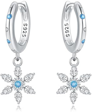 MISEFF 925 Silber Anhänger Ohrringe, Schmetterlinge und Blumen und Blätter Design - Mode Schmuck Geschenk für empfindliche Ohren
