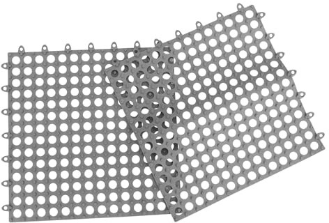 Rutschfeste Badematte 2 Stück Pvc Ineinandergreifend für Bad und Garten