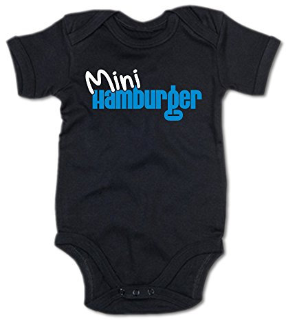 G-graphics Mini Hamburger Baby-Body 250.0064 (0-3 Monate, schwarz)