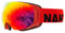 NAKED Optics Skibrille Männer, Ski Brille Frauen, Snowboardbrille (FORCE EVO Ruby, inkl. Schlechtwetterglas)