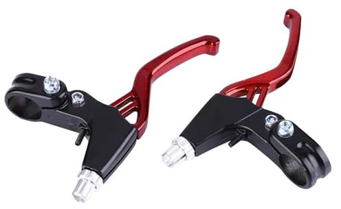 Jadeshay Bremshebel – Aluminiumlegierung, Bremsgriff für Mountainbike, zusammenklappbar, 22 mm, rot, 1 Paar