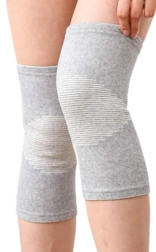YiLang Motion Knee Brace, Bamboo Thermal Knee Brace Support Leg Warmers for Men and Women 1 Pair,L