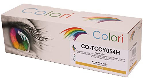Colori Kompatibler Toner für Canon 054H 054 Gelb für I-Sensys LBP-620C LBP-621 LBP-621CW LBP-623 LBP-623CW MF-640 MF-641 MF-641CW MF-643 MF-643CDW MF-645 MF-645CX