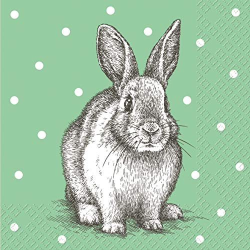 Stewo® Design Servietten 33x33cm Tissue 20 Stück Napkins (Leroy) Hase