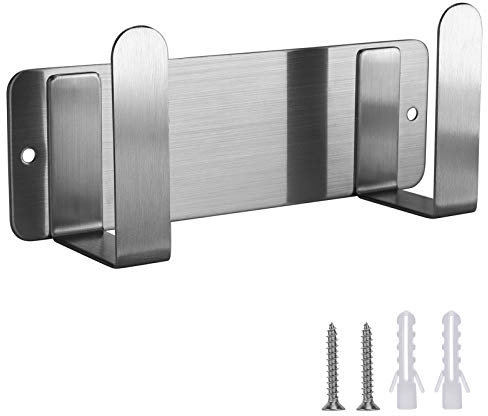 MengH-SHOP Pot Lid Holder Stainless Steel Pan Cover Storage Holder Wall Mounted Pot Lid Rack Kitchen Cabinet Cutting Board Organizer Practical Drain Rack with Screws
