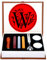 Buchstaben-Wachs-Siegel-Stempel-Set, ANBOSE Alphabet Wachs-Siegel-Stempel-Kit einschließlich 1Pcs Holzgriff Kupfer-Siegel, 3Pcs Wachs-Siegel-Sticks, 1Pcs Schmelzlöffel und 2Pcs weiße Kerzen（W)
