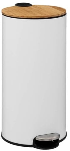 5five - Papelera Modern Color bambú 30l Blanca