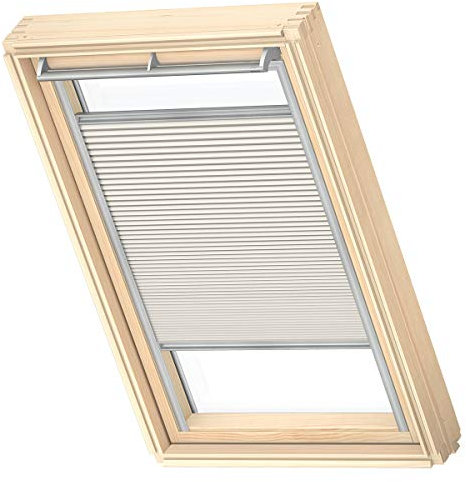 VELUX Original Wabenplissee, S06, Lichtgrau, mit Grauer Führungsschiene