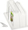 TERRE JARDIN - Porte pour Tunnel de Forçage, 22 x 38 x 21 cm - Fermeture Tunnel de Forçage Rigide, Transparent, 3 Sardines de Fixation Incluses - Protection Potager Nuisibles Mini Serre Rigide