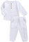 Geagodelia Babykleidung Set Baby Jungen Mädchen Kleidung Outfit T-Shirt Top + Hose Shorts Neugeborene Weiche Einfarbige Babyset T-47740 (Weiß - Langarm, 18-24 Monate)