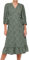 ONLY Damen Onlolivia WVN Noos 3/4 Wrap Midi Dress Kleid, Balsam Green, S EU
