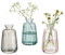 Vases en Verre pour Fleurs - Petit Vase pour Décoration De Table, 3 Pièces À Bourgeons Vintage Mini Colorés Nervurés pour Kawaii Salon Décor Chambre Centres De Mariage