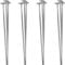 STILISTA® 4er Set Hairpin Legs Möbelfüße mit DREI Stangen 30 bis 70 cm, schwarz oder Silber