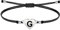 Cotigo - Bracciale lettera G iniziale con cordino cerato - Bracciale donna o uomo con iniziale nome - Bracciale lettera in acciaio inox incisa
