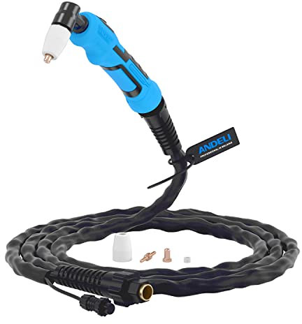 ANDELI Plasmaschneider-Brenner, PT-31 40APM Brenner Schlauchpaket 4m Schneidbrenner für Plasmaschneider mit Pilotzündung