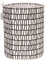 Sea Team 19.7 Inch Large Sized Waterproof Coating Ramie Cotton Fabric Folding Laundry Hamper Bucket Cylindric Burlap Canvas Storage Basket with Stylish Branch Black Design