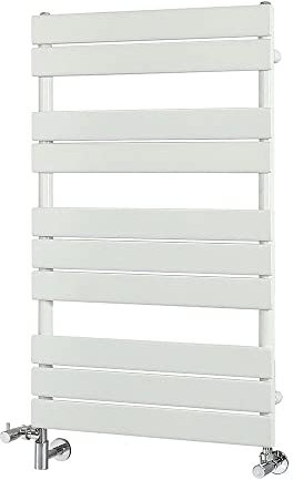 Milano Lustro White Dual Fuel Flat Panel Heated Towel Rail - 975mm x 600mm