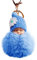 Anhänger Baby Ketten Taschen PomPom Schlüssel Cute Puppe Schlüssel Charme schlafende Schlüsselanhänger Je Schlüsselanhänger (Sky Blue, One Size)