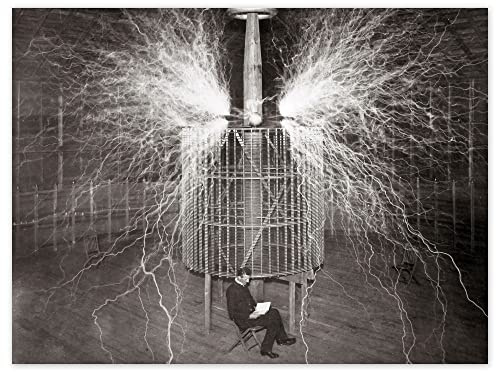 Doppelganger33 LTD Nikola Tesla in Colorado Lab Vintage-Foto, ungerahmt, Wandkunstdruck, Poster, Heimdekoration, Premium