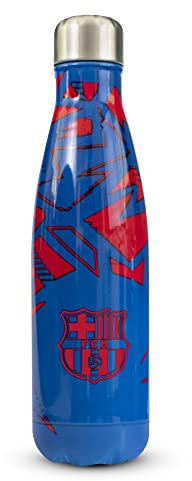 FC Barcelona - Botella térmica de acero inoxidable (500 ml), color azul