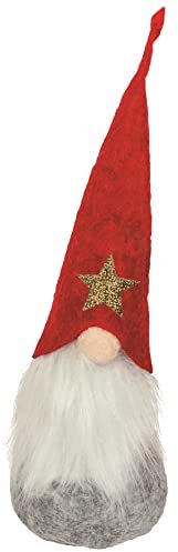 Novelty Grey Body & Red Hat Christmas Mini Gonk Door Stop Xmas Decoration Gift 23cm