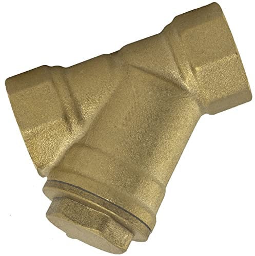 Aerzetix - C60618 - Filtro con setaccio in Y Femmina-Femmina 1/2 per Acqua PN16, DN15 - Filettatura Interna - Lunghezza 56mm - per Chiave 25mm - irrigazione a Goccia - in Ottone