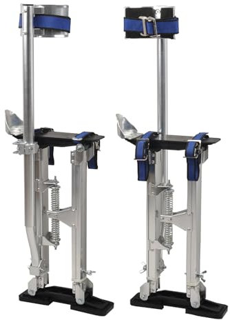 TBAPFS Trockenbau-Stelzen, 45,7 - 76,2 cm, höhenverstellbar, Aluminium-Werkzeug zum Malen, Schneiden, Äste, Reinigen, Silber (45,7 cm – 76,2 cm)